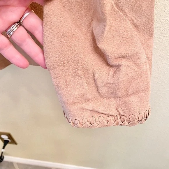 Preston & York Lg Genuine Suede Western/ Rockabilly Jacket Blazer Tan Whipstitch - Picture 11 of 14